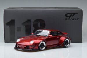 Porsche 911 964 RWB Duck Tail Candy Apple GT Spirit 1:18 GT759 Resin — billede 6 af 6