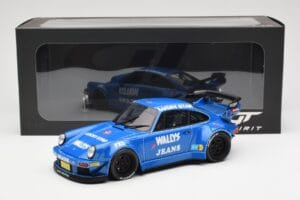 Porsche 911 964 RWB Osho Arrow Blå GT Spirit 1:18 GT448 Resin — billede 6 af 6