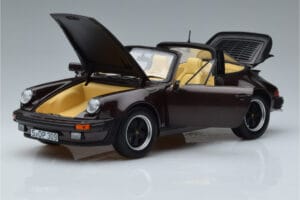Porsche 911 964 Turbo Targa Brun Norev 1:18 187665 Metal — billede 2 af 8