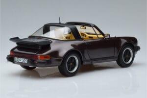 Porsche 911 964 Turbo Targa Brun Norev 1:18 187665 Metal — billede 3 af 8
