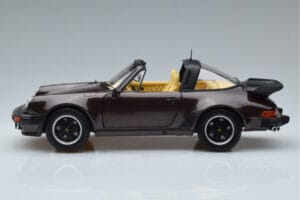 Porsche 911 964 Turbo Targa Brun Norev 1:18 187665 Metal — billede 5 af 8