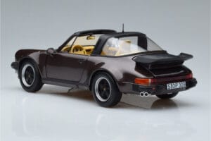 Porsche 911 964 Turbo Targa Brun Norev 1:18 187665 Metal — billede 7 af 8