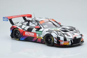 Porsche 911 GT3 R Iron Force by Ring Police #69 J. van Slooten / L. Luhr ADAC GT Masters 2018 Minichamps 1:18 153186969 Metal — billede 3 af 5