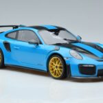 Porsche 911 991.2 GT3 RS Weissach Package Miami Blå Guldfælge Minichamps 1:18 153068310 Metal - image 4 of 6