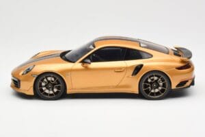 Porsche 911 991.2 Turbo S Exclusive Guld GT Spirit 1:18 GT444 Resin — billede 3 af 6