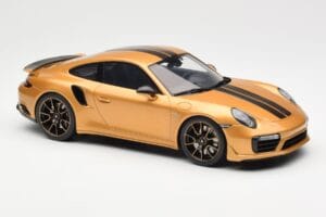 Porsche 911 991.2 Turbo S Exclusive Guld GT Spirit 1:18 GT444 Resin — billede 4 af 6