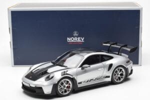 Porsche 911 992 GT3 Weissach Pack GT Sølv Metallic Norev 1:18 187366 Metal — billede 8 af 8