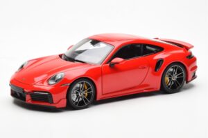 Porsche 911 992 Turbo S Sport Design Rød Minichamps 1:18