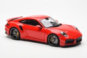 Porsche 911 992 Turbo S Sport Design Rød Minichamps 1:18 113069078 Metal — billede 6 af 8