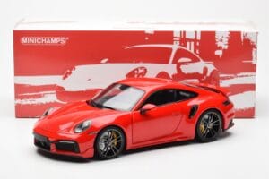 Porsche 911 992 Turbo S Sport Design Rød Minichamps 1:18 113069078 Metal — billede 8 af 8