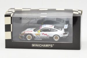 Porsche 911 996 GT3 RS Siemens #50 M. Ortelli / M. Lieb / R. Dumas 24 Hours of Spa 2003 Winners Minichamps 1:43 400036950 Met — billede 4 af 4
