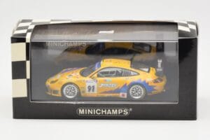 Porsche 911 997 GT3 RS T2M #91 Yamagishi / Fournoux / Konopka 24 Hours of Le Mans 2006 Minichamps 1:43 400066991 Metal — billede 4 af 4