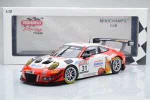 Porsche 911 GT3 R Frikadelli Racing Team #31 M. Arnold / I. Fernandez Winners VLN Round 3 2018 Minichamps 1:18 153186991 Meta — billede 6 af 6
