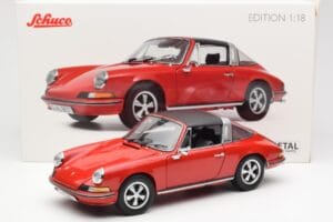 Porsche 911 Targa S Rød Schuco 1:18 450036200 Metal — billede 9 af 9