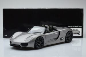 Porsche 918 Spyder Prototype Grå Metallic Minichamps 1:18 110060030 Metal — billede 7 af 7