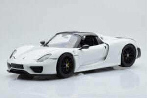 Porsche 918 Spyder Weissach Package Hvid Med Sorte Fælge Minichamps 1:18 113062443 Metal — billede 4 af 9