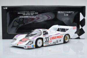 Porsche 956K Liqui Moly Brun Racing #33 H-J. Stuck / H. Grohs / W. Brun 1000km Spa 1983 Minichamps 1:18 155836633 Metal — billede 6 af 6