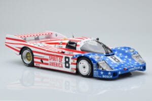 Porsche 956L Spirit of America #8 G. Follmer / J. Morton / K. Miller 24 Hours of Le Mans 1986 Minichamps 1:18 180866508 Metal — billede 6 af 8