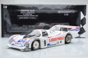 Porsche 962C Kremer Racing Liqui Moly #9 M. Winkelhock 3rd Place Norisring Trophy 1985 Minichamps 1:18 155856509 Metal — billede 6 af 6