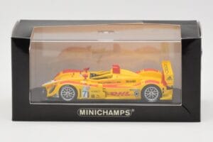 Porsche RS Spyder DHL #7 R. Dumas / T. Bernhard Winner Long Beach GP ALMS 2007 Minichamps 1:43 400076607 Metal — billede 4 af 4