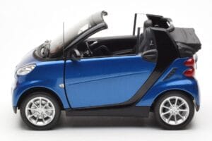 Smart Fortwo 451 Cabrio Blå & Sort Minichamps 1:18 150036330 Metal — billede 4 af 8