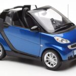 Smart Fortwo 451 Cabrio Blå & Sort Minichamps 1:18 - image 6 of 8