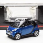 Smart Fortwo 451 Cabrio Blå & Sort Minichamps 1:18 - image 8 of 8