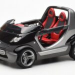 Smart Fortwo Crossblade Cabriolet Sølv Sort Kyosho 1:18