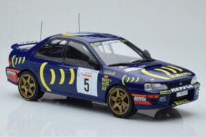 Subaru Impreza 555 #5 C. Sainz / L. Moya Tour de Corse 1995 IXO 1:18 18RMC063A Metal — billede 4 af 6