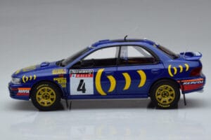 Subaru Impreza #4 C. McRae / D. Ringer Winner RAC Rally 1994 Kyosho 1:18 08962A Metal — billede 4 af 9