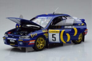 Subaru Impreza #5 C. Sainz / L. Moya 2nd Place Rally Monte Carlo 1995 Kyosho 1:18 08962B Metal — billede 2 af 9