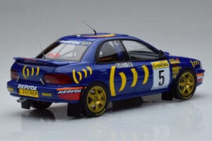 Subaru Impreza #5 C. Sainz / L. Moya 2nd Place Rally Monte Carlo 1995 Kyosho 1:18 08962B Metal — billede 3 af 9
