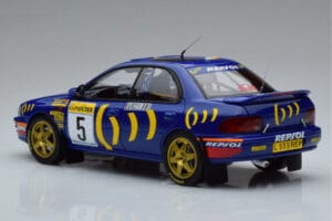 Subaru Impreza #5 C. Sainz / L. Moya 2nd Place Rally Monte Carlo 1995 Kyosho 1:18 08962B Metal — billede 6 af 9