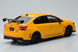 Subaru Impreza WRX STI Nurburgring Challenge Package Gul Kyosho 1:18 KSR18021Y Resin — billede 2 af 5