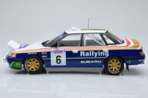 Subaru Legacy RS Night Version #6 M. Alen / I. Kivimaki RAC Rally 1991 IXO 1:18 18RMC080A Metal — billede 3 af 6