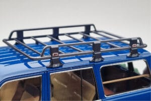 Toyota Land Cruiser 60 Blå Med Ekstraudstyr Kyosho 1:18 08956XBL Metal — billede 7 af 11