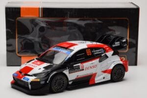 Toyota GR Yaris Rally1 #69 K. Rovanpera / J. Halttunen Rally Monte Carlo World Champion 2023 IXO 1:18 18RMC152B Metal — billede 6 af 6