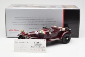 Alfa Romeo 1750 GS Spider #84 T. Nuvolari / B. Guidotti Mille Miglia Winner 1930 CMC 1:18 M-141 Metal — billede 6 af 6