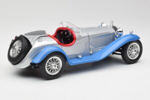 Alfa Romeo 2300 Spider Sølvblå Bburago 1:18 3008 Metal — billede 3 af 8