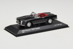 Alfa Romeo 2600 Spider Sort Minichamps 1:43 400120630 Metal — billede 2 af 4