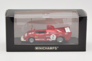 Alfa Romeo 33 TT 12 #2 A. Merzario / J. Laffite 1000km Monza Winner 1975 Minichamps 1:43 403751202 Metal — billede 4 af 4