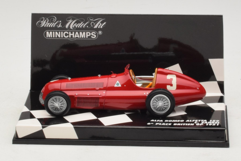 Alfa Romeo 159 Alfetta #3 C. Sanesi 6th Place British GP 1951 Minichamps 1:43 400511203 Metal