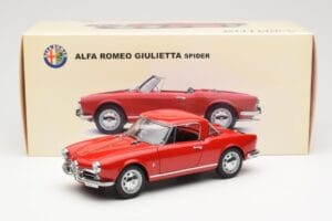 Alfa Romeo Giulietta 1300 Spider Rød AUTOart 1:18 70157 Metal — billede 8 af 8