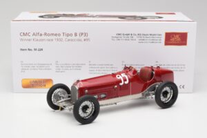 Alfa Romeo P3 #95 R. Caracciola Klausen Pass Hillclimb Winner 1932 CMC 1:18 M-224 Metal — billede 6 af 6