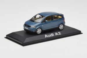 Audi A2 Blue Metallic Minichamps 1:43 20022200748005 Metal — billede 2 af 4