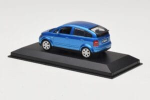 Audi A2 Light Blue Metallic Minichamps 1:43 AUDI007 Metal — billede 3 af 4