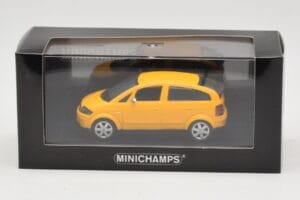 Audi A2 8Z Gul Minichamps 1:43 AUDI005 Metal — billede 4 af 4