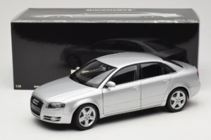 Audi A4 B7 Sølv Minichamps 1:18 100014402 Metal — billede 8 af 8