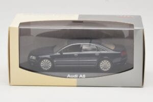 Audi A8 D3 Blue Metallic Light Interior Minichamps 1:43 20000001386003 Metal — billede 4 af 4