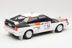 Audi Quattro #14 M. Mouton / F. Pons Winners Rally Sanremo 1981 Minichamps 1:18 155811114 Metal — billede 2 af 6